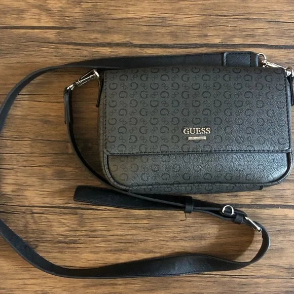Guess Small Crossbody Bag Dark Gray - Picture 6 of 15